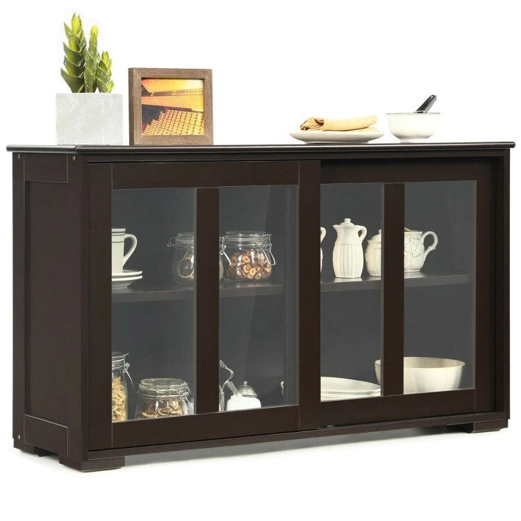 Buffet/armoire de rangement avec porte coulissante - 42 x 13,0 x 24,5 (L x l x H)