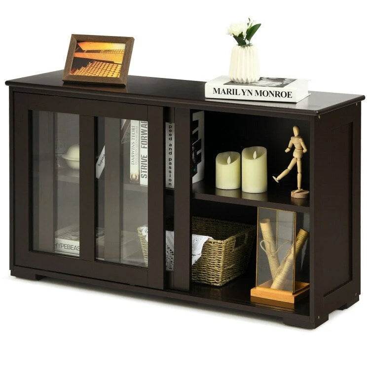 Buffet/armoire de rangement avec porte coulissante - 42 x 13,0 x 24,5 (L x l x H)