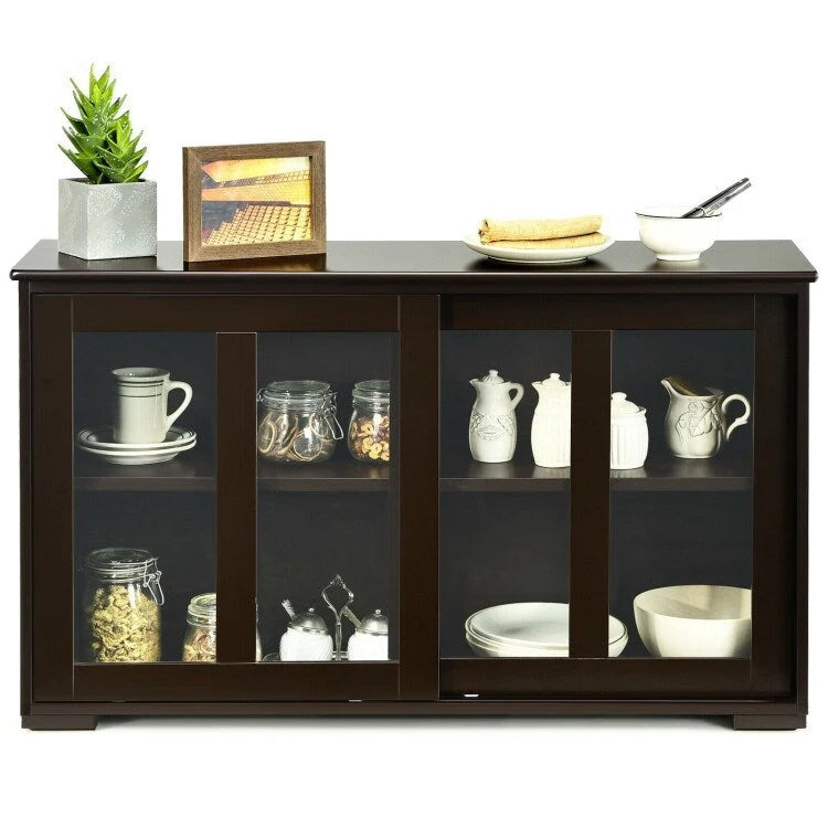 Buffet/armoire de rangement avec porte coulissante - 42 x 13,0 x 24,5 (L x l x H)