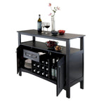 Buffet Jasper, noir - 116,2 x 40 x 81,5 cm