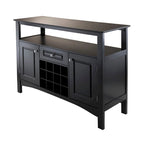 Buffet Jasper, noir - 116,2 x 40 x 81,5 cm