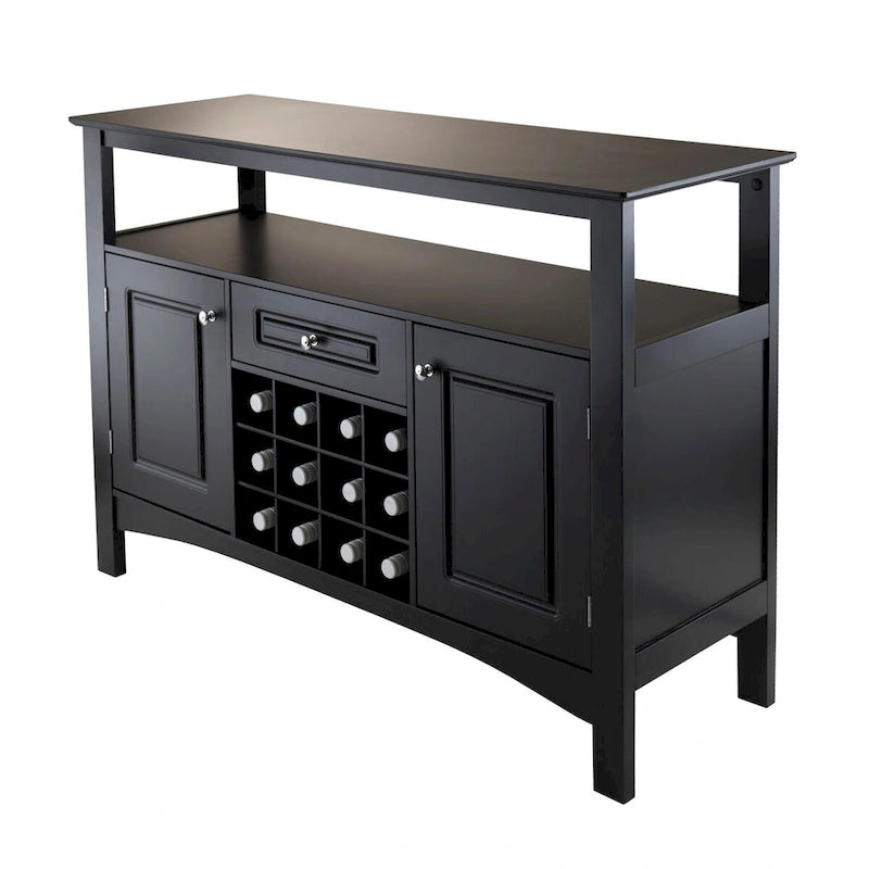 Buffet Jasper, noir - 116,2 x 40 x 81,5 cm