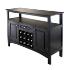 Buffet Jasper, noir - 116,2 x 40 x 81,5 cm