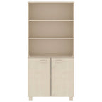 Bibliothèque à tiroirs vidaXL avec étagères de rangement HAMAR en pin massif - 33,5 x 13,8 x 70,9