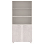 Bibliothèque à tiroirs vidaXL avec étagères de rangement HAMAR en pin massif - 33,5 x 13,8 x 70,9