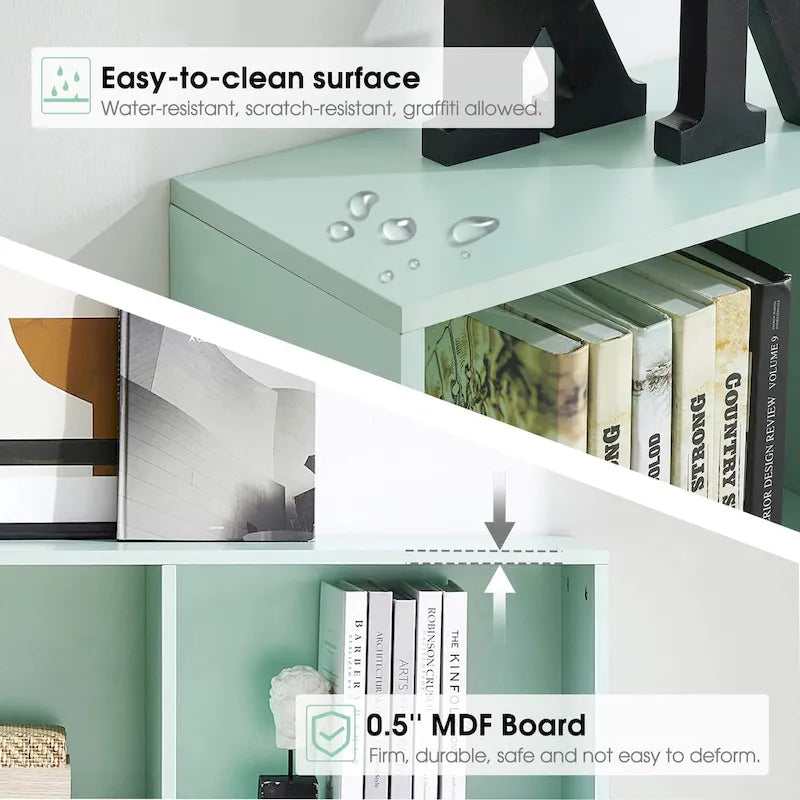 Bibliothèque de rangement à 3 niveaux Ivinta pour enfants, vitrine en bois simple pour chambre à coucher