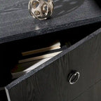 Commode Kristien laquée blanche et dorée SAFAVIEH Couture - 61 cm (L) x 46 cm (P) x 66 cm (H)