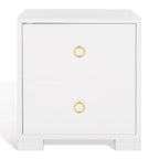 Commode Kristien laquée blanche et dorée SAFAVIEH Couture - 61 cm (L) x 46 cm (P) x 66 cm (H)