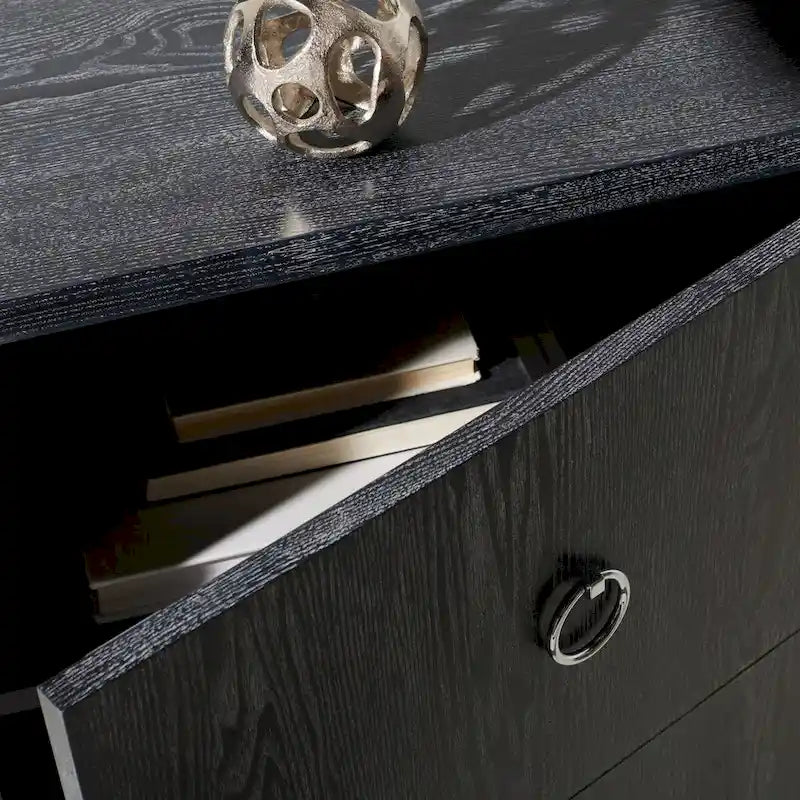 Commode Kristien laquée blanche et dorée SAFAVIEH Couture - 61 cm (L) x 46 cm (P) x 66 cm (H)