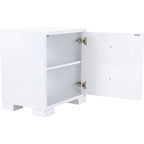 Commode Kristien laquée blanche et dorée SAFAVIEH Couture - 61 cm (L) x 46 cm (P) x 66 cm (H)