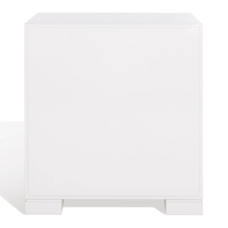 Commode Kristien laquée blanche et dorée SAFAVIEH Couture - 61 cm (L) x 46 cm (P) x 66 cm (H)