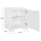 Commode Kristien laquée blanche et dorée SAFAVIEH Couture - 61 cm (L) x 46 cm (P) x 66 cm (H)