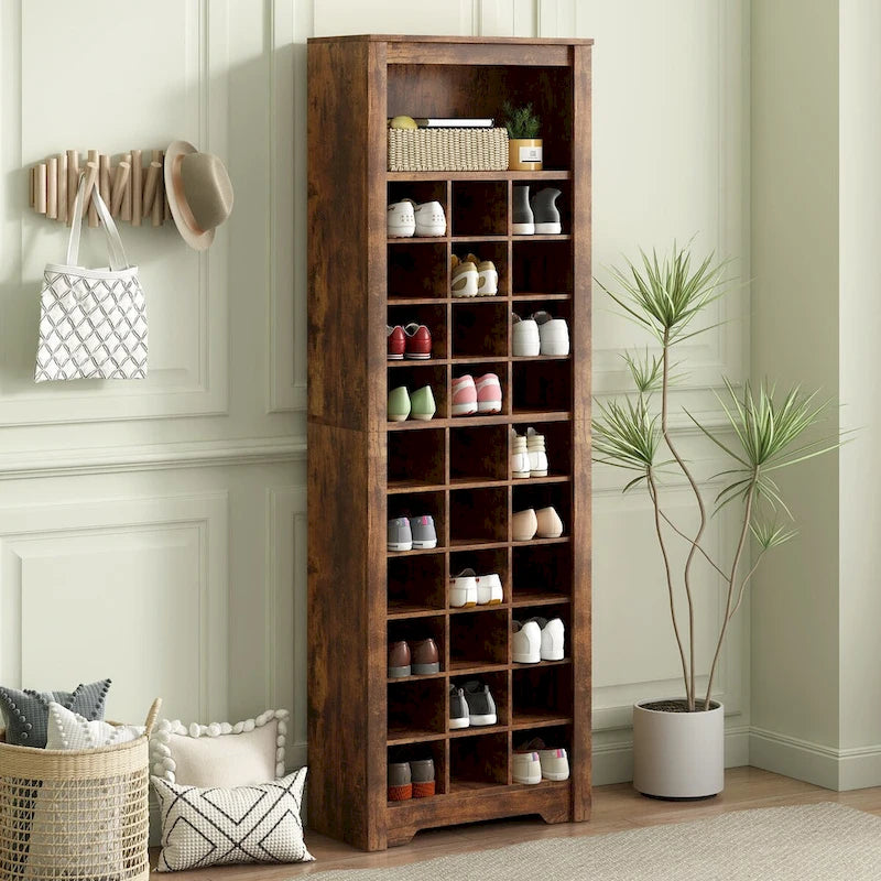 Stylish 30 Shoe Cabinet with Multiple Storage Capacity