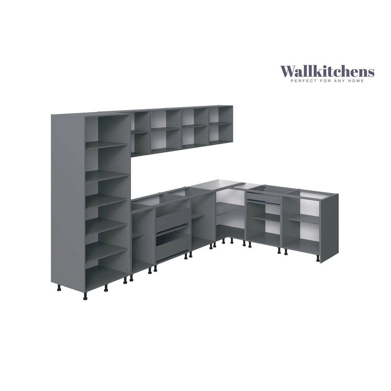 Collection Prestige Cuisine Teck Naturel et Base Noire, Largeur 11 pi - 138 x 85