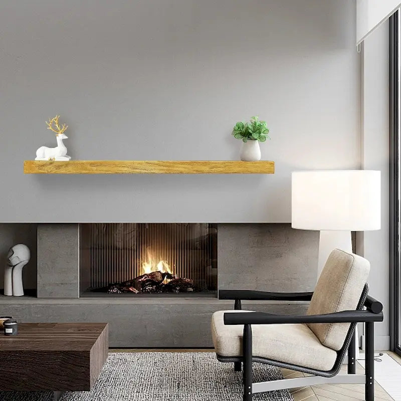 Étagère murale de cheminée de 60 pouces - Étagères flottantes de style campagnard