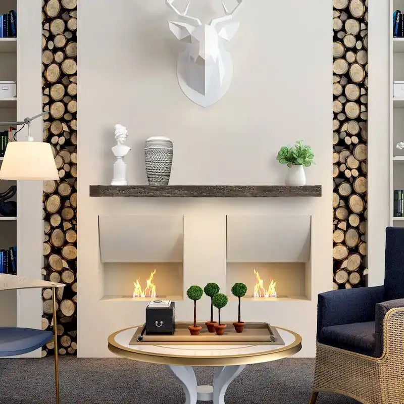 Étagère murale de cheminée de 60 pouces - Étagères flottantes de style campagnard