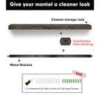 Étagère murale de cheminée de 60 pouces - Étagères flottantes de style campagnard