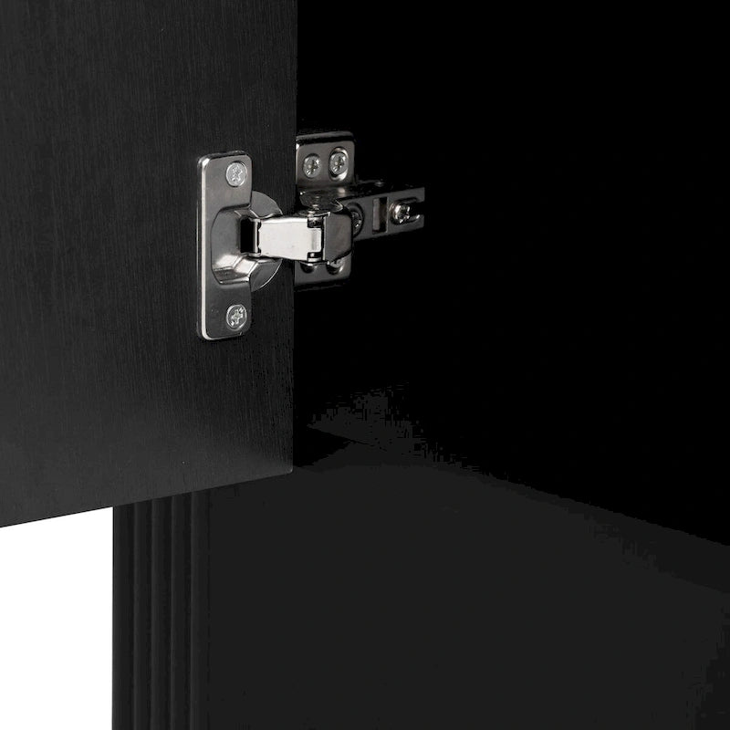 Meuble de rangement moderne en bois à 4 portes, idéal pour le salon, l'entrée ou le couloir.