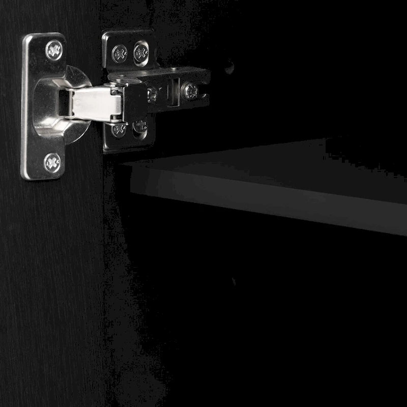 Meuble de rangement moderne en bois à 4 portes, idéal pour le salon, l'entrée ou le couloir.