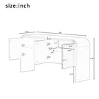 Meuble de rangement moderne en bois à 4 portes, idéal pour le salon, l'entrée ou le couloir.