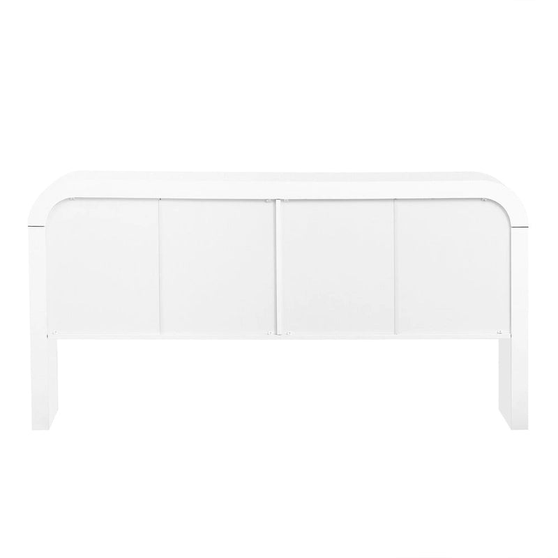 Meuble de rangement moderne en bois à 4 portes, idéal pour le salon, l'entrée ou le couloir.