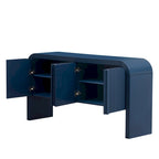 Meuble de rangement moderne en bois à 4 portes, idéal pour le salon, l'entrée ou le couloir.