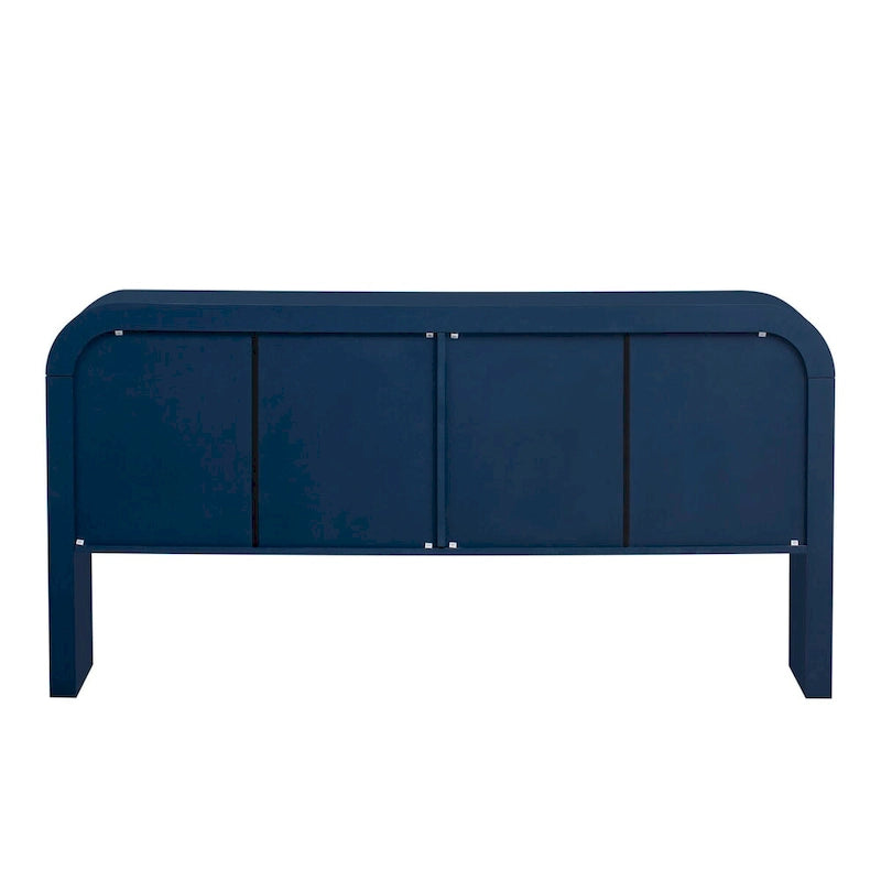 Meuble de rangement moderne en bois à 4 portes, idéal pour le salon, l'entrée ou le couloir.