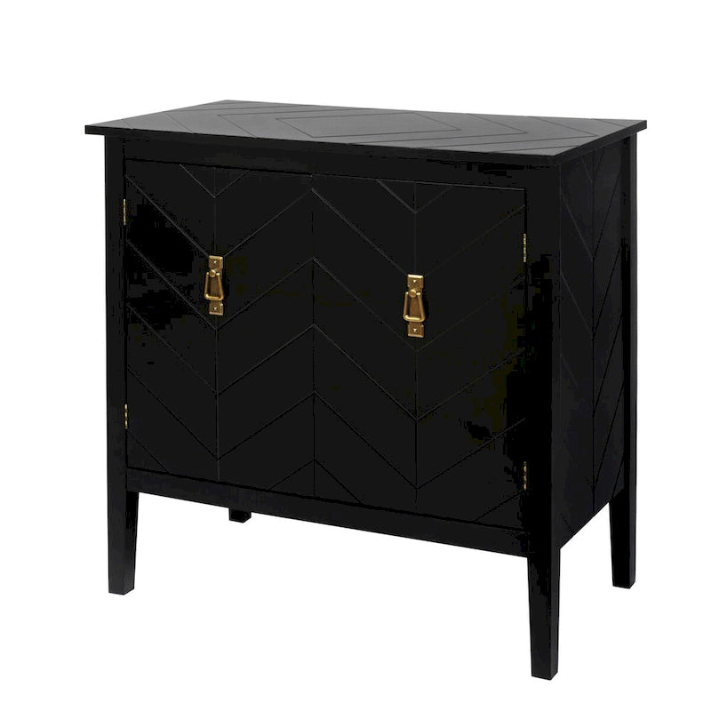 Armoire en bois à 2 portes, style vintage, gris.