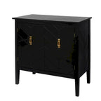 Armoire en bois à 2 portes, style vintage, gris.