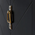 Armoire en bois à 2 portes, style vintage, gris.