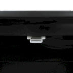 Armoire en bois à 2 portes, style vintage, gris.