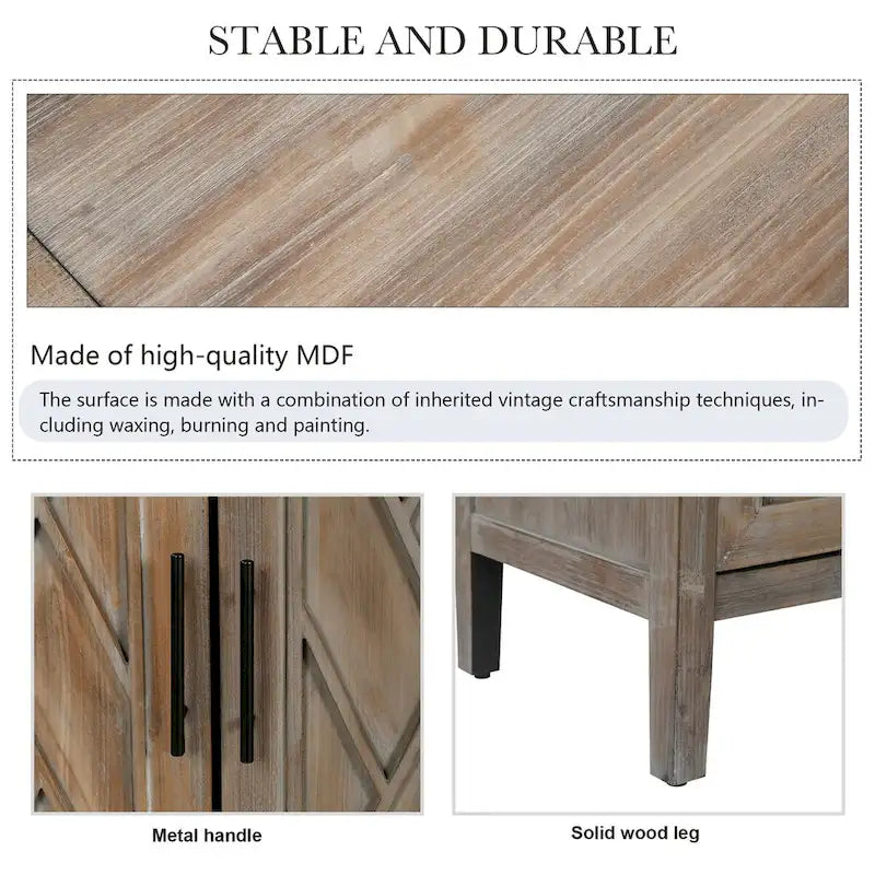 Buffet en sergé de bois à 4 portes