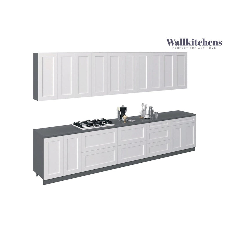 Collection Signature Cuisine, Base Blanc Mat, Largeur 13 pi - 153 x 24