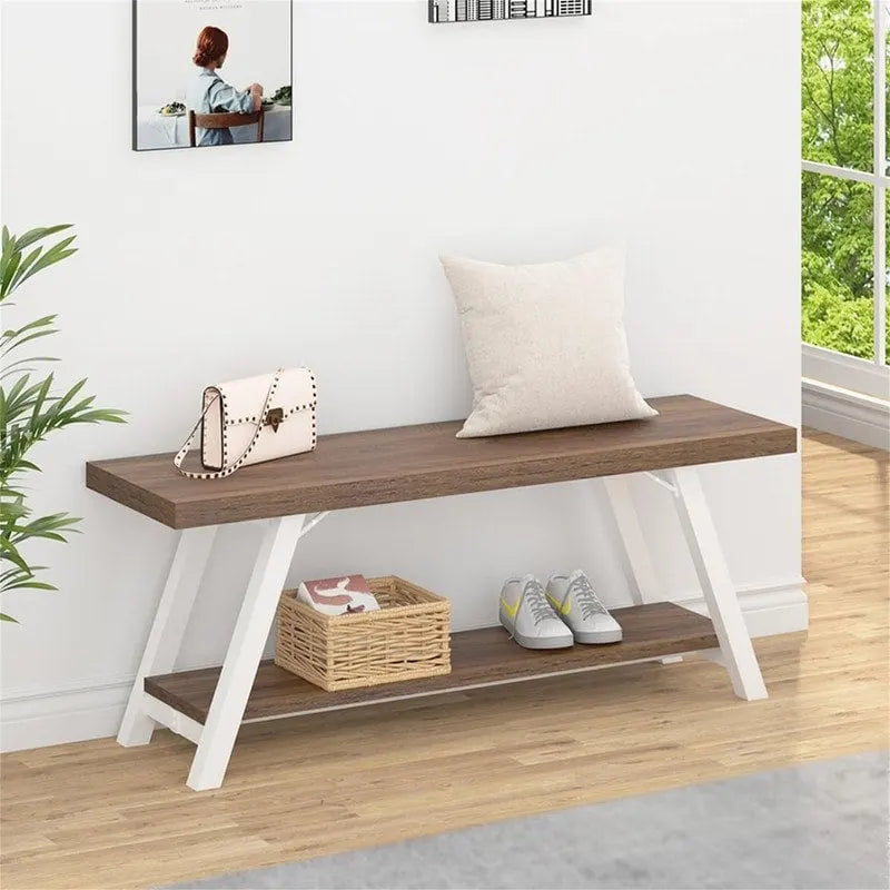 Banc de rangement pour chambre à coucher - 14,2 cm (P) x 47 cm (L) x 18,2 cm (H)