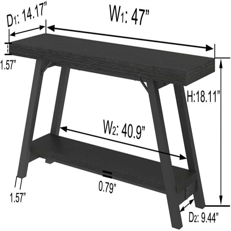 Banc de rangement pour chambre à coucher - 14,2 cm (P) x 47 cm (L) x 18,2 cm (H)