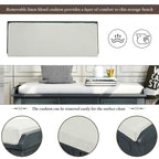 Banc de rangement rustique avec 3 tiroirs et 3 paniers en rotin, banc à chaussures pour salon, entrée