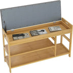 Banc à chaussures avec rangement - 11,4 cm (P) x 36 cm (L) x 19,7 cm (H)