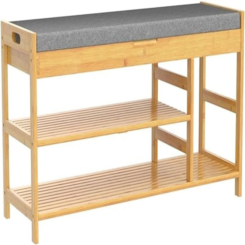 Banc à chaussures avec rangement - 11,4 cm (P) x 36 cm (L) x 19,7 cm (H)