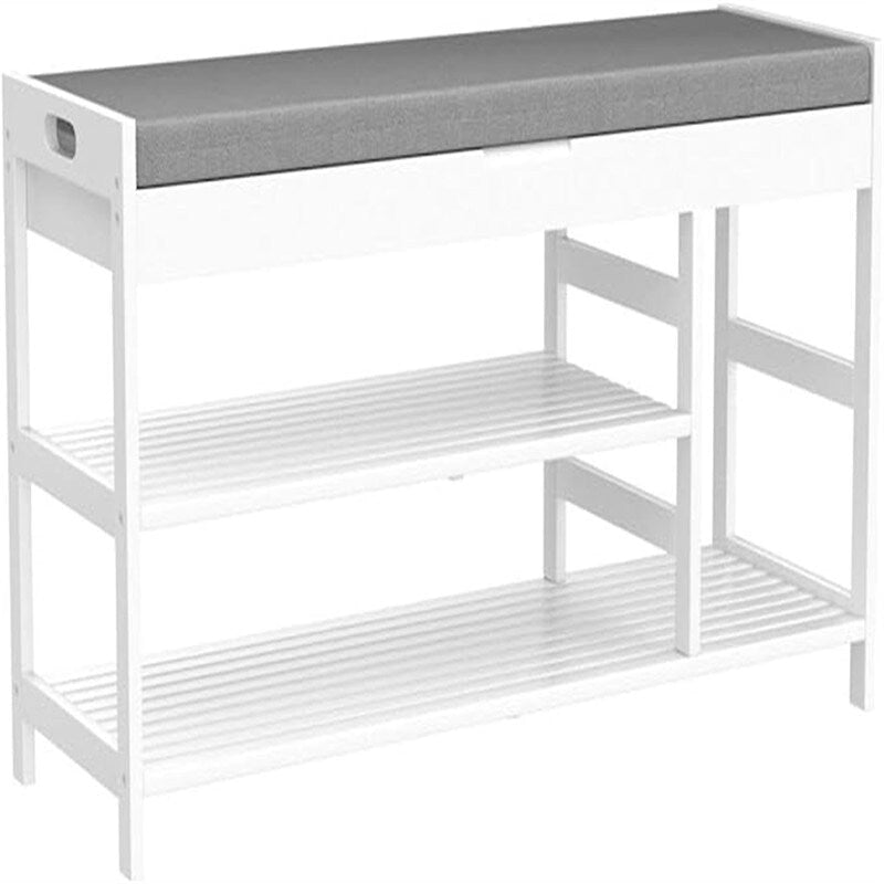 Banc à chaussures avec rangement - 11,4 cm (P) x 36 cm (L) x 19,7 cm (H)