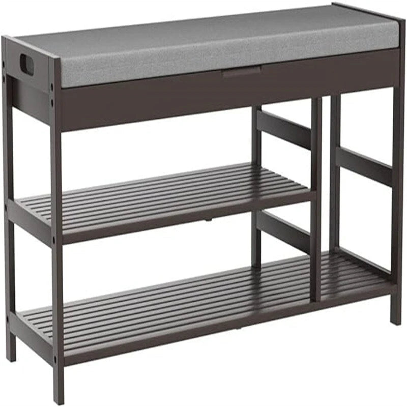 Banc à chaussures avec rangement - 11,4 cm (P) x 36 cm (L) x 19,7 cm (H)