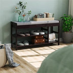 Banc à chaussures avec rangement - 11,4 cm (P) x 36 cm (L) x 19,7 cm (H)