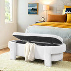 Banc rembourré avec grand espace de rangement. Bancs ottomans de rangement modernes, pour le salon, l'entrée et la chambre.