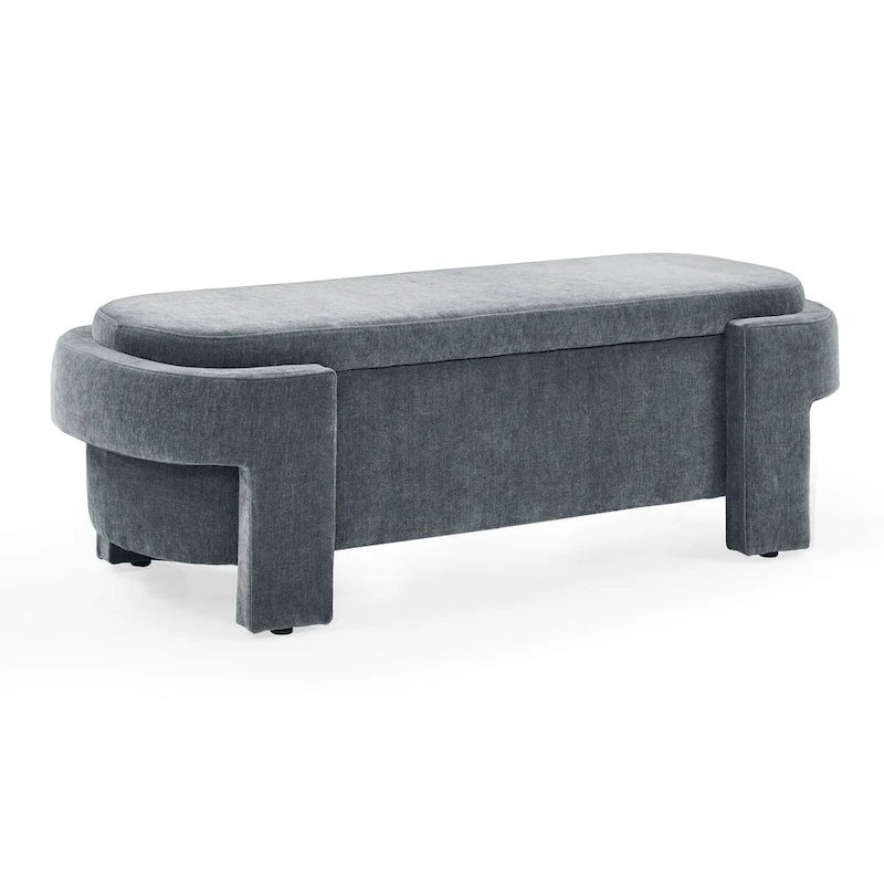 Banc rembourré avec grand espace de rangement. Bancs ottomans de rangement modernes, pour le salon, l'entrée et la chambre.