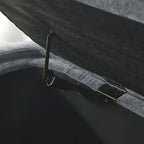 Banc rembourré avec grand espace de rangement. Bancs ottomans de rangement modernes, pour le salon, l'entrée et la chambre.