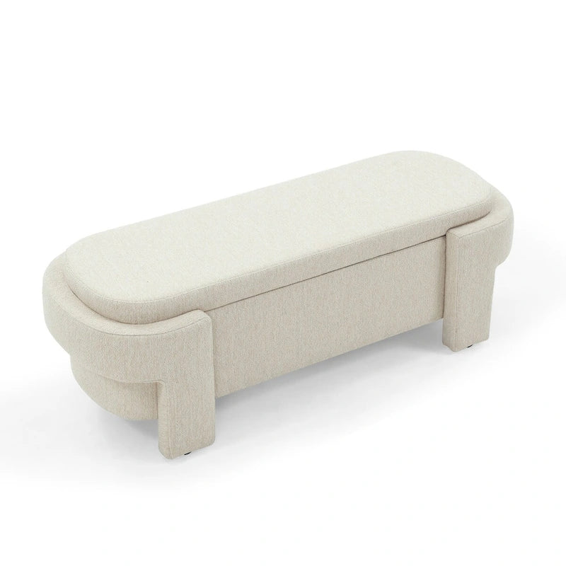 Banc rembourré avec grand espace de rangement. Bancs ottomans de rangement modernes, pour le salon, l'entrée et la chambre.
