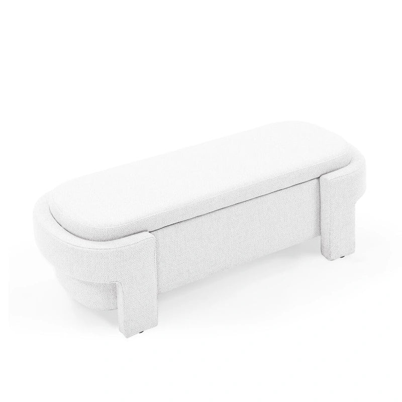 Banc rembourré avec grand espace de rangement. Bancs ottomans de rangement modernes, pour le salon, l'entrée et la chambre.