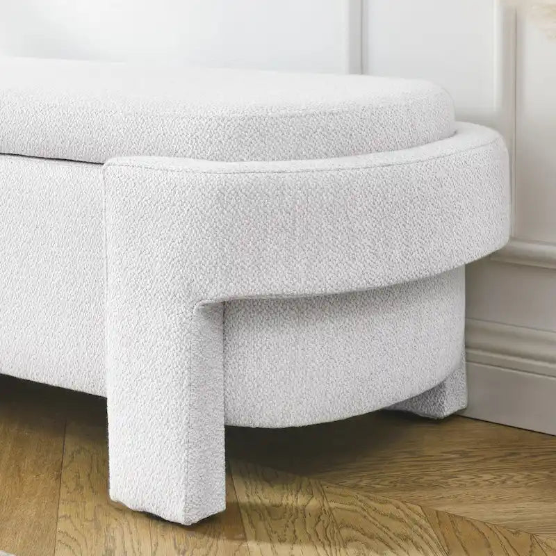 Banc rembourré avec grand espace de rangement. Bancs ottomans de rangement modernes, pour le salon, l'entrée et la chambre.