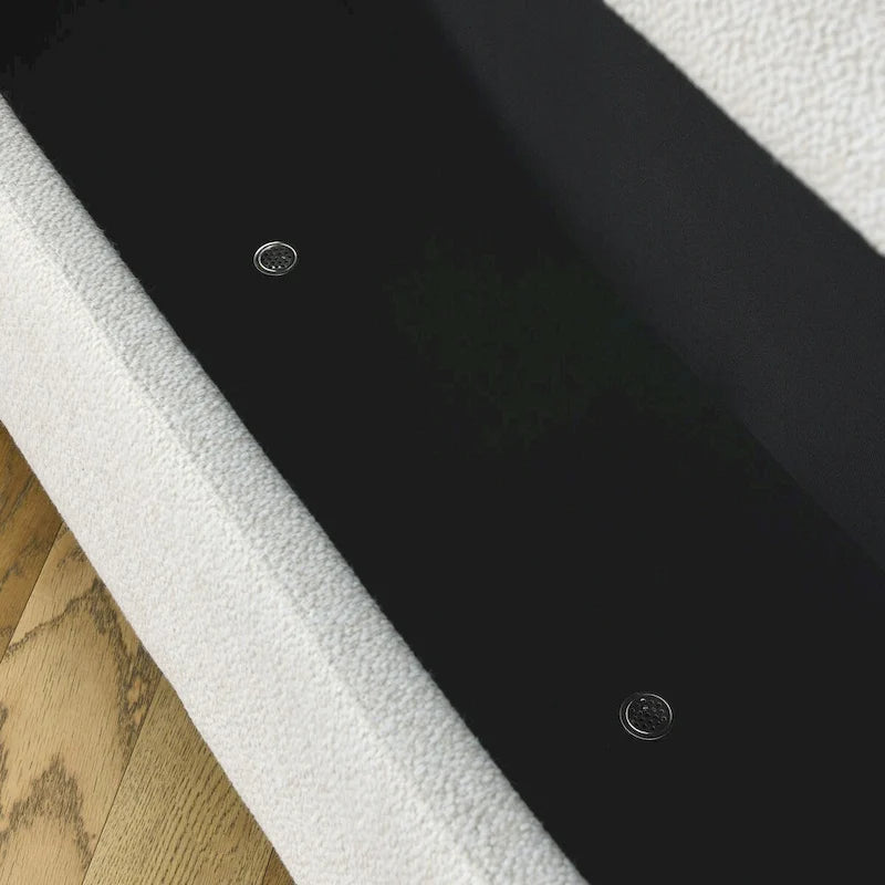 Banc rembourré avec grand espace de rangement. Bancs ottomans de rangement modernes, pour le salon, l'entrée et la chambre.