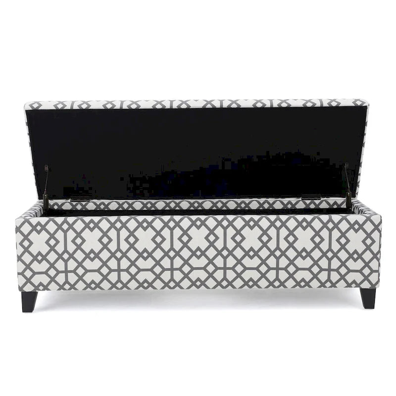 Banc de rangement moderne rembourré pour entrée de salon