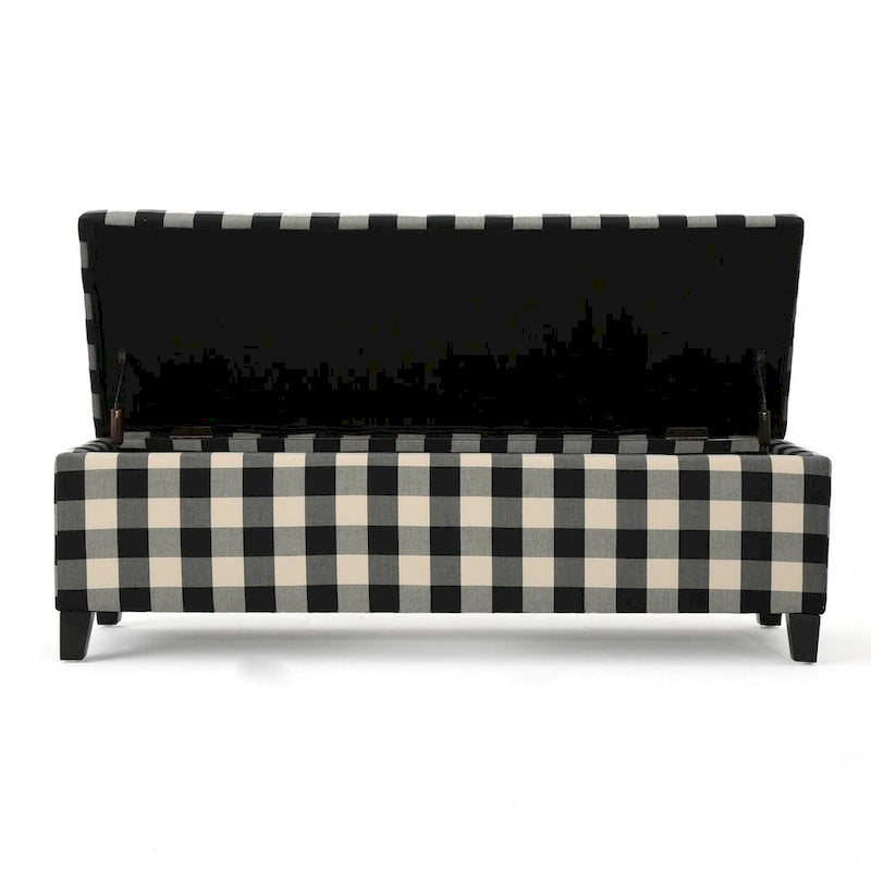 Banc de rangement moderne rembourré pour entrée de salon